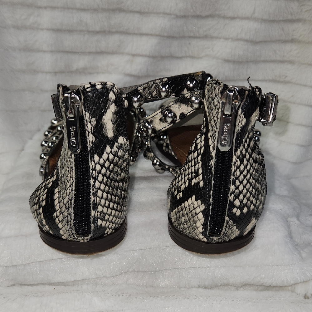 Studded Python Print Sandals - image 7